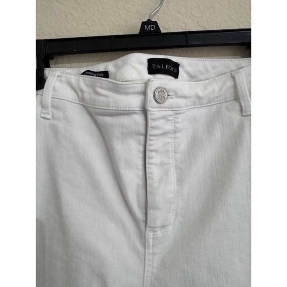 Talbots Jeans Womens 20W White Jegging Crop Simply Flattering Collection Stretch - Picture 4 of 11